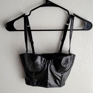 VICTORIA'S SECRET Black Balconette corset bra